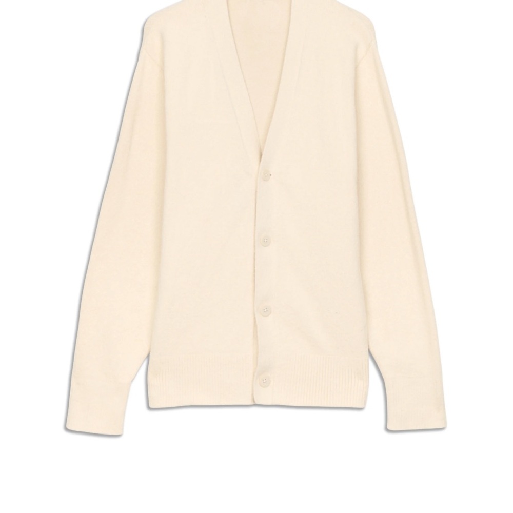 Men's Cream Cardigan Sweater